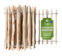 Creative Home Clôture en Bois de Noisetier de 50 cm de haut et 5 m de long | Cloture en Rouleau | Espacement des Lattes 7-9 cm | Clôture de Jardin | Bordure de Pelouse, Bordure de Parterre de Fleurs