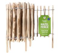 Creative Home Clôture en Bois de Noisetier de 50 cm de haut et 5 m de long | Cloture en Rouleau | Espacement des Lattes 3-4 cm | Clôture de Jardin | Bordure de Pelouse, Bordure de Parterre de Fleurs