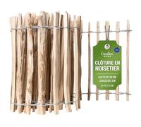 Creative Home Clôture en Bois de Noisetier de 50 cm de haut et 5 m de long | Cloture en Rouleau | Espacement des Lattes 3-5 cm | Clôture de Jardin | Bordure de Pelouse, Bordure de Parterre de Fleurs