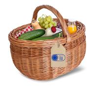 Creative Home Grand Panier de Pique-Nique | Panier en Osier avec Poignée