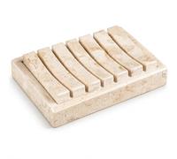 Creative Home Lot de 2 Plateaux de Bar, Porte-Savon, Pierre, Beige, 10,2 x 13,2 x 3,1 cm