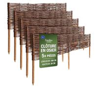 Creative Home Lot de 5 Bordure de Jardin en Saule | 100 x 30 cm (+/- 1 cm)