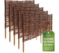 Creative Home Lot de 5 Bordures de Jardin en Saule 60 x 40 cm (+/- 1 cm)