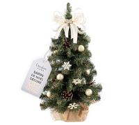 Creative Home Mini Sapin de Noel Artificiel Crème 40 cm | Petit Sapin de Noel Artificiel | Décoration Noel Petit Bureau | Sapin Artificiel | Decoration Noel | Sapin de Noël Artificiel