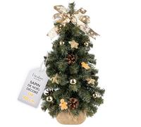 Creative Home Mini Sapin de Noel Artificiel Doré 40 cm | Petit Sapin de Noel Artificiel | Décoration Noel Petit Bureau | Sapin Artificiel | Decoration Noel | Sapin de Noël Artificiel