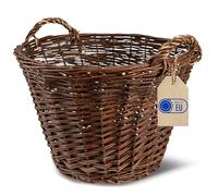 Creative Home Panier à Bois en Osier avec Poignées | Grand ø 50 cm