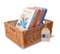 Creative Home Panier de Rangement en Osier | 40 x 30 x 16 cm (+/- 1cm) | Boite Rangement Osier | Panier Osier Rangement Salle de Bain | Petit Panier Tressé | Corbeille Rectangulaire | Paniere Maison