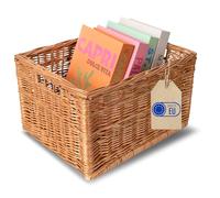 Creative Home Panier de Rangement en Osier | 40 x 30 x 24 cm (+/- 1cm) | Boite Rangement Osier | Panier Osier Rangement Salle de Bain | Petit Panier Tressé | Corbeille Rectangulaire | Paniere Maison