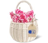 Creative Home Petit Panier de Pâques en Osier Blanc