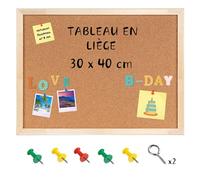 Creative Home 30 x 40 cm Tableau Liege Mural | Cadre de Pin à Épingles | Panneau pour Bureau, Cuisine, Chambre, Cafe, Maison, Ecole