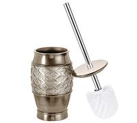 Creative Scents Dublin Ensemble de Brosse WC argentée - Brosse de Nettoyage pour Cuvette de Toilette et Support - Brosse de Nettoyage décorative pour Salle de Bain - Design Compact