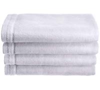 Creative Scents Lot de 4 Serviettes de Toilette 100% Coton Velours, 27,9 x 45,7 cm, Serviettes pour Le Visage décoratives, Extra absorbantes et Douces, idéales pour Salle de Bain et Salle d'eau