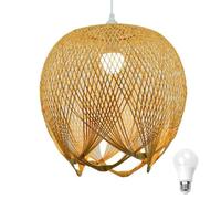 Creative Tissage Bambou Pendentif Lumière Bambou Abat-Jour Plafonnier Lustre Plafonnier Pour Salle À Manger, Restaurant, Chambre, Café, Bar, S