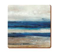 Creative Tops Coasters Set of 4, sous-Verres Haut de Gamme en Bois avec Dos en liège et Motif océan Abstrait, 10,5 cm (4 Pouces)