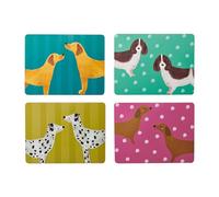 Creative Tops Ensemble de 4 Sets de Table rectangulaires imprimés Chiens Dos en liège Protection de Surface résistante à la Chaleur et aux Taches jusqu'à 120 °C