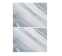 Creative Tops Naturals C000341 Lot de 2 Sets de Table en marbre Blanc 29,5 x 21 cm