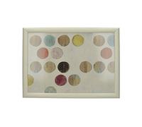 Creative Tops Plateau rembourré pour ordinateur portable Motif pois rétro Multicolore 44 x 34 cm