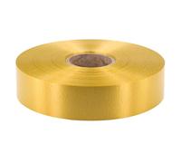 Creativery Ruban cadeau - 31 mm x 100 m - Imperméable - 30 couleurs en 5/10/19/31/50 mm - Ruban décoratif en plastique - Ruban en polyester pour bricoler des poinsettias et des nœuds de voiture - Doré