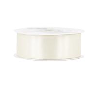 Creativery - Ruban de satin 25 mm x 25 m - Ivoire - Lavable - Polyester, Satin - Mariage, Baptme, Anniversaire, Nol, Paques - Occasions Speciales - Uni - 25 mm x 25 m