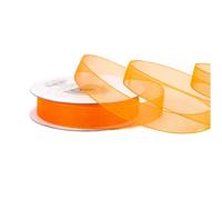 Creativery - Ruban en Organza de 12 mm x 25 m - Couleur au Choix : 3/6/12/25/38 mm - Transparent, Résistant aux Couleurs et Lavable - Ruban pour Mariage, Cadeau, Décoration, Loisirs Créatifs