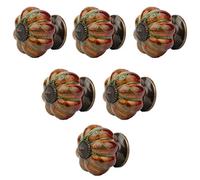 Creatwls 6 pcs Boutons de Meuble Poignée Boutons de Porte en Céramique Poignée Armoire Meubles Dresser Poignées de Meubles Commode Bouton Tiroir Poignées
