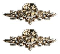 Creatwls Alliage de zinc Moderne Armoires de Cuisine Boutons Placard Commode Porte Poignée, Tiroir Poignées en Forme de Rose - Lot de 2
