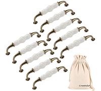 Creatwls Lot de 10 Boutons de Meuble Céramique Bouton de Tiroir Boutons de Porte Poignée de Meuble Accessoires Poignées de Porte, Bouton de Placard Céramiques Poignées de Cuisine