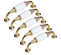Creatwls Lot de 5, Modernes Céramique Poignée de Placard Poignée de Meuble Tiroir Poignées de Porte de Placard Meubles Accessoires de Décoration Poignées