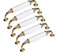 Creatwls Lot de 5, Modernes Céramique Poignée de Placard Poignée de Meuble Tiroir Poignées de Porte de Placard Meubles Accessoires de Décoration Poignées