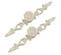 Creatwls Rose Fleur Boutons de Tiroir Poignées de Porte Commode Meubles Poignées Placard de Cuisine Poignée Armoir Boutons et Poignées - Lot de 2