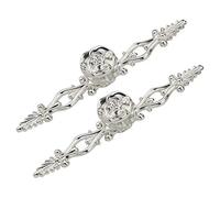 Creatwls Rose Fleur Boutons de Tiroir Poignées de Porte Commode Meubles Poignées Placard de Cuisine Poignée Armoir Boutons et Poignées - Lot de 2