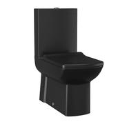 Creavit Lara Toilette debout - sous-pot - sans douchette - mur/sortie base - noir mat LR360-11SM00E-0000