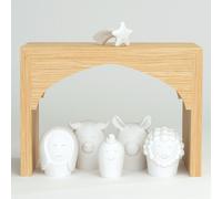 Crèche de Noël avec figurines en résine synthétique Euromarchi, Designer STUDIOVO, 19.5x14x12.5 cm