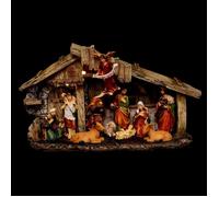 Crèche de Noël Lumineuse ""11 Santons"" 31cm Multicolore