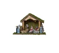 Crèche de Noël Lumineuse ""8 Santons"" 32cm Multicolore