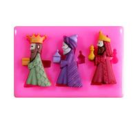 Crèche de Noël trois rois mages Rois de Noël gâteau moule moule en silicone pour décoration gâteau glaçage de gâteaux Sugarcraft outil de fées Blessings