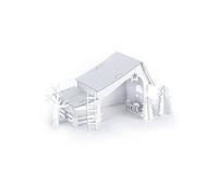 Crèche pré-découpée en carton à construire soi-même 29 x 19 x 14 cm