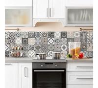 Crédence adhésive cuisine PVC 260_x_60_cm Azulejos anciens Rouleau adhesif decoratif 100% fabriqué en Italie, avec encre non toxique, ignifuge et résistant à l'eau