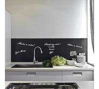 Crédence adhésive cuisine PVC 260_x_60_cm tableau noir Rouleau adhesif decoratif 100% fabriqué en Italie, avec encre non toxique, ignifuge et résistant à l'eau
