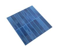 Crédence Adhésive la Cuisine Bleue, PU PET, Waterproof, Anti-Huile | Pose Autocollante, Nettoyage Simple, Usage Salle de Bain et Décoration Intérieure, Aspect Carrelage Moderne