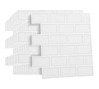 Crédence adhésive murale effet carrelage métro blanc 10 pcs 30x30 cm Blanc G