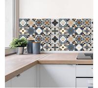 Credence Adhesive pour Cuisine 30X30 Gris - Stickers Carrelage Mural Adhesif pour Salle de Bain - Dalle Pvc Adhesive (10 Pièces)