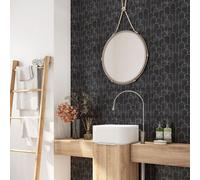 Crédence adhésive sticker pour salle de bain - Lumaléa - Arches Design - Adhésif + Protection BRILLANTE - 90x90 cm