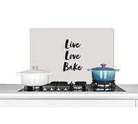 Credence Citations - Amour - Vivez l'amour Bake - Proverbes Fond de hotte 60x40 cm Credence aluminium Plaque inox de cuisine