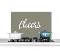 Credence Citations - Santé - Proverbes - Boire Fond de hotte 80x55 cm Credence aluminium Plaque inox de cuisine