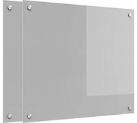 Crédence de cuisine 2 pcs Gris clair 70 x 60 cm verre trempé