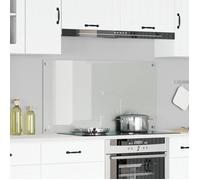 vidaXL Crédence de cuisine transparente en verre trempé 110 x 60 x 0,6 cm