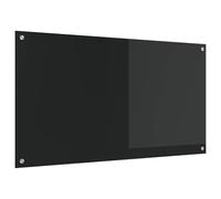 Crédence de cuisine noire 110x60x0,6 cm en verre trempé