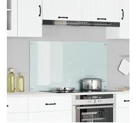 vidaXL Dosseret de cuisine blanc 110 x 60 cm Verre trempé
