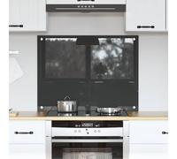 vidaXL Protection de Cuisine Gris Clair 80 x 60 cm Verre trempé, Dosseret de Cuisine Moderne, Verre Résistant à la Chaleur, Élégante Mise à Niveau de Votre Espace, Panneau Protecteur Minimaliste